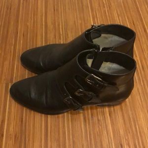 Michael Kors Black Leather Ankle Bootie/loafer